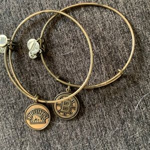 Alex and ani gold Bruins bracelets